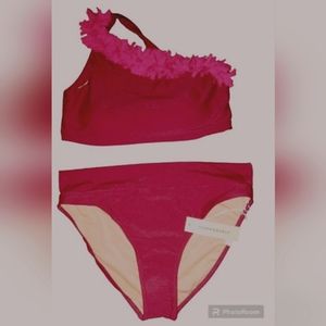 Designer Summersalt the Classic Turndown Berry bergandy confetti bikini - Small